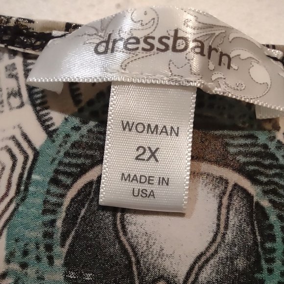 DRESS BARN jewel tone and gold filigree design with metal buttons - Picture 3 of 9